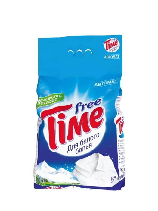Стиральный порошок 2 кг "Free Time" Автомат, Для белого