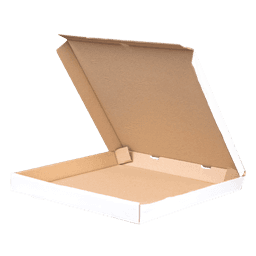 Коробка под пиццу 250*250*40 БЕЛАЯ, Т-11/Профиль Е, с прямыми углами